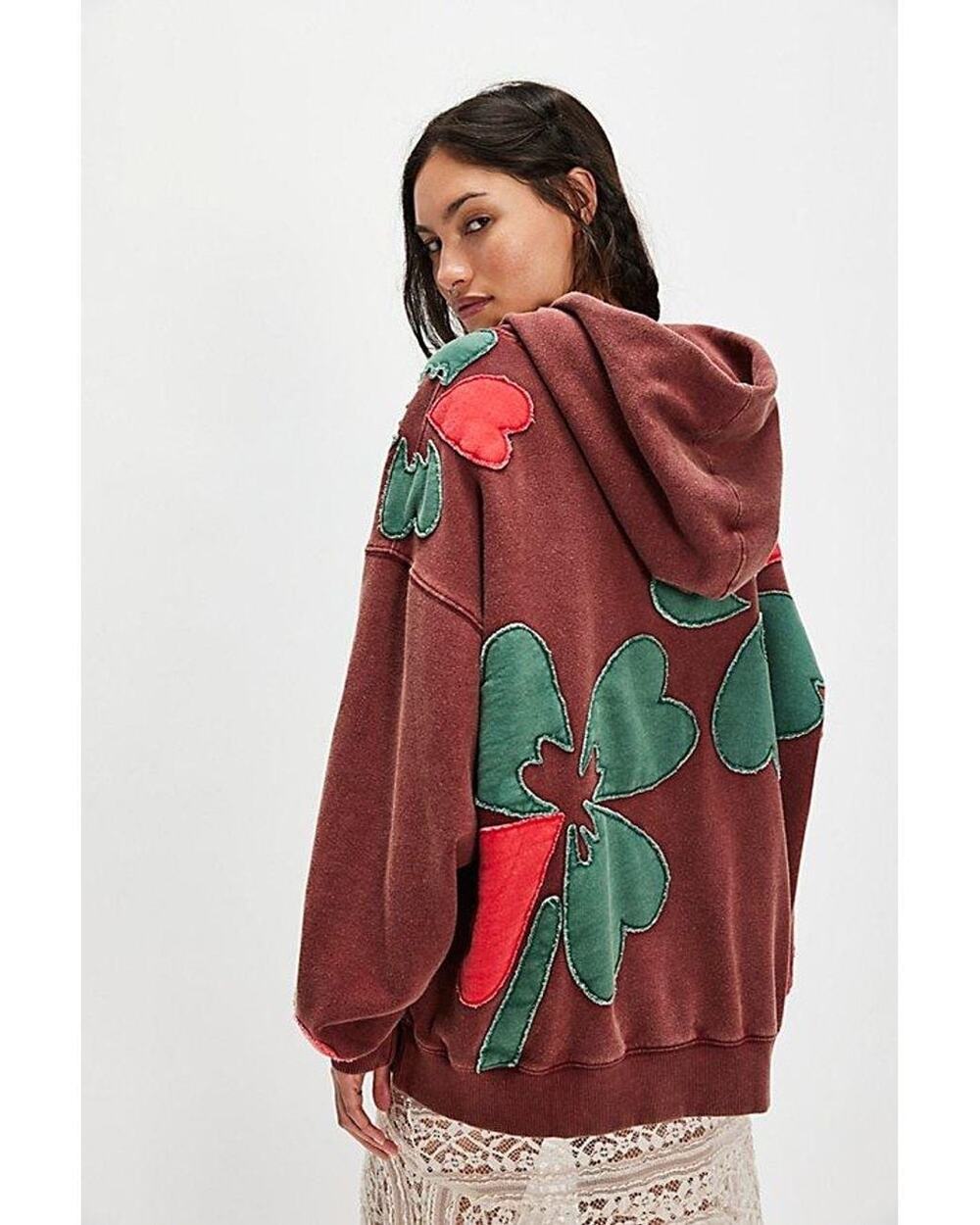 Free People It’s a Vibe Flowers Hoodie, NWT, S